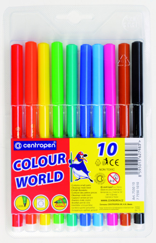 Popisovače sada 7550/10ks Colour world